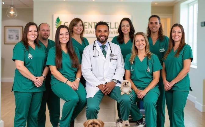 Greenfield Veterinary staff group photo