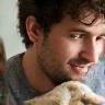 Daniel with his rabbit Oliver